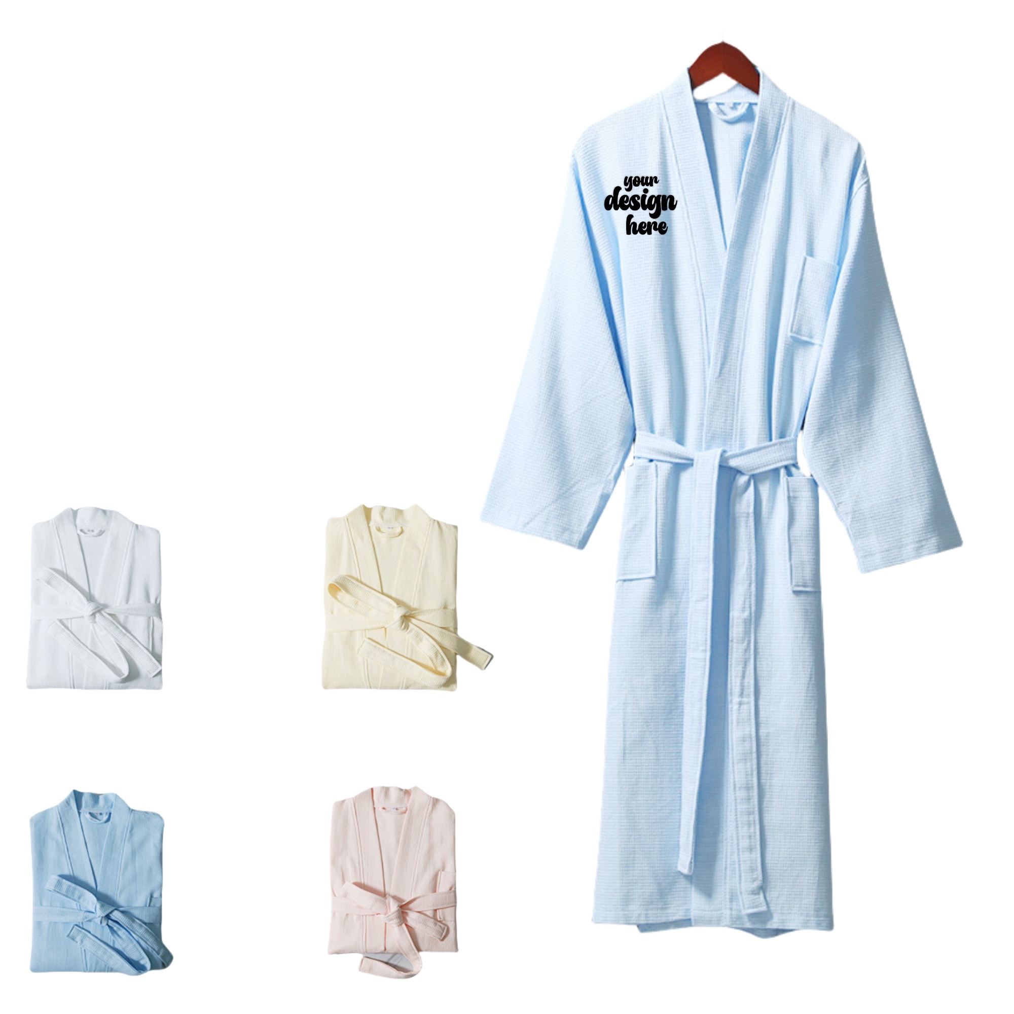 Premium Cotton Waffle Bathrobe 3
