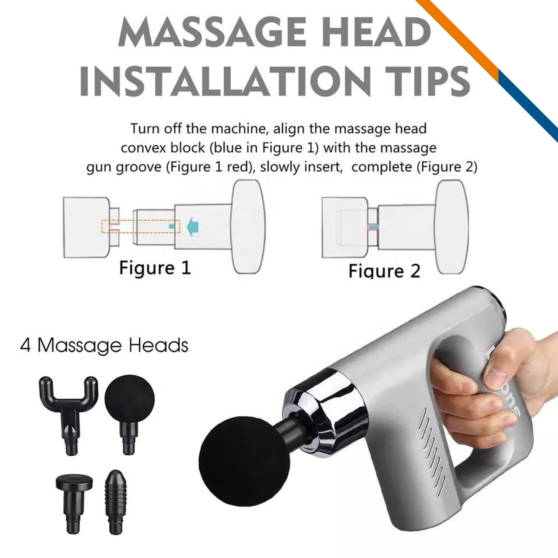 Fabia Massage Gun with Grip 5