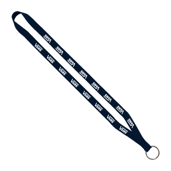 1/2" Polyester Lanyard with Sewn Metal Split-Ring 1