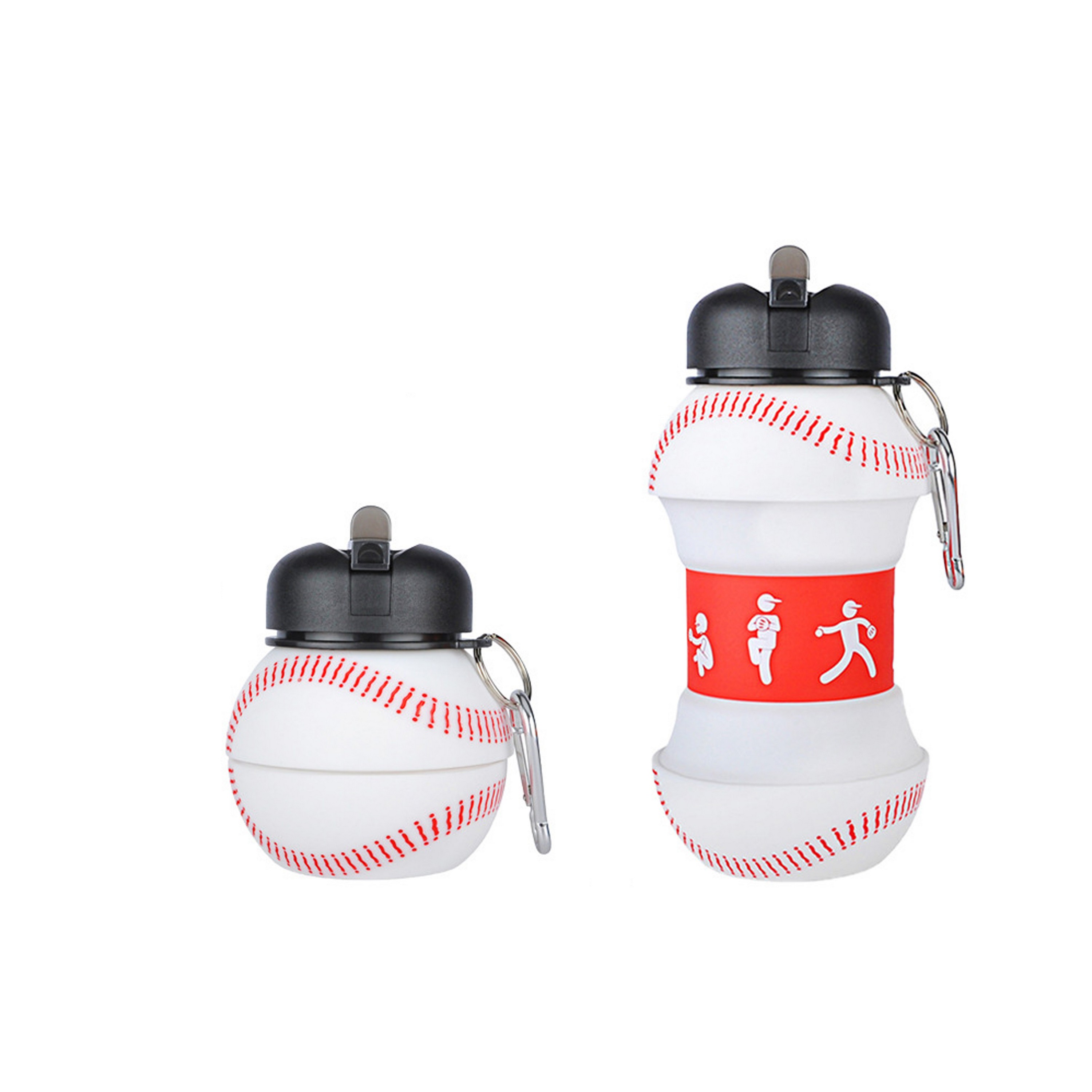18.6oz Silicone Collapsible Water Bottle-Ocean 7
