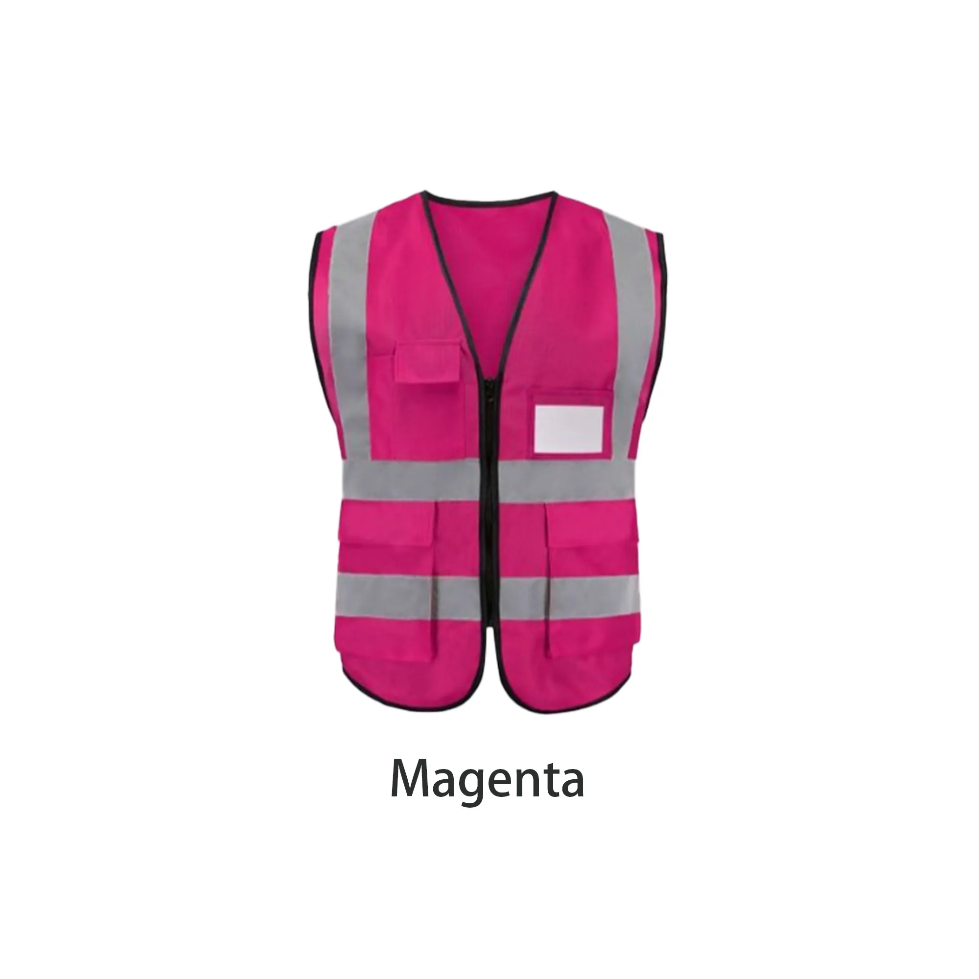 Multi-Pocket Safety Vest with Reflective Stripes 14
