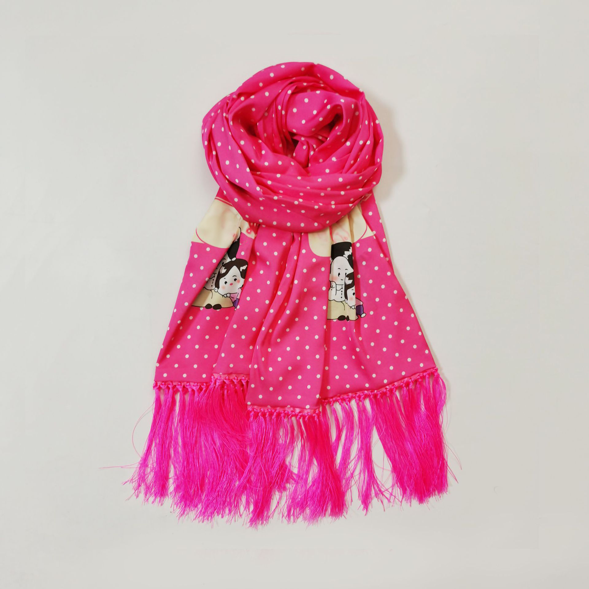 5FT Double-Layer Tassel Scarf For Woman 5