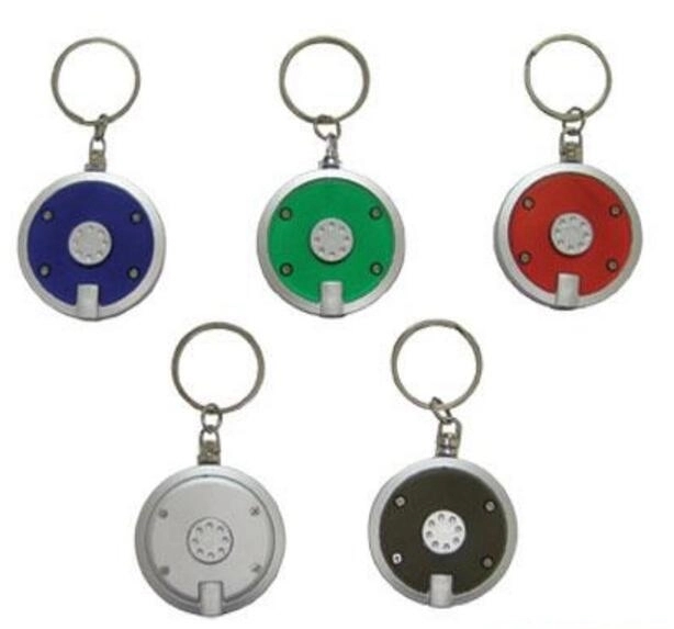 promotional round LED key chain 4