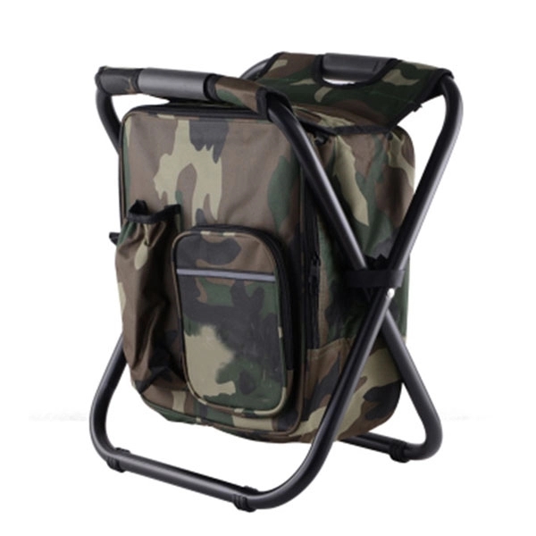 Portable Backpack Stool Cooler Bag Folding Chair 7