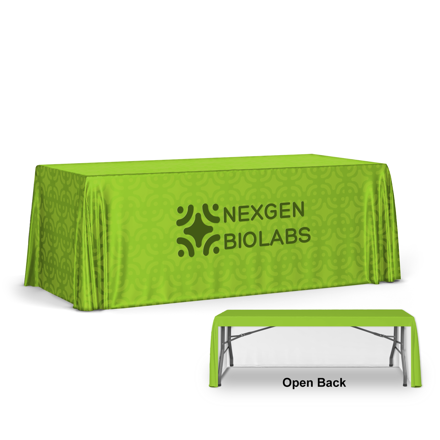 Eco-Poly 8' Table Cover Throw, Open Back