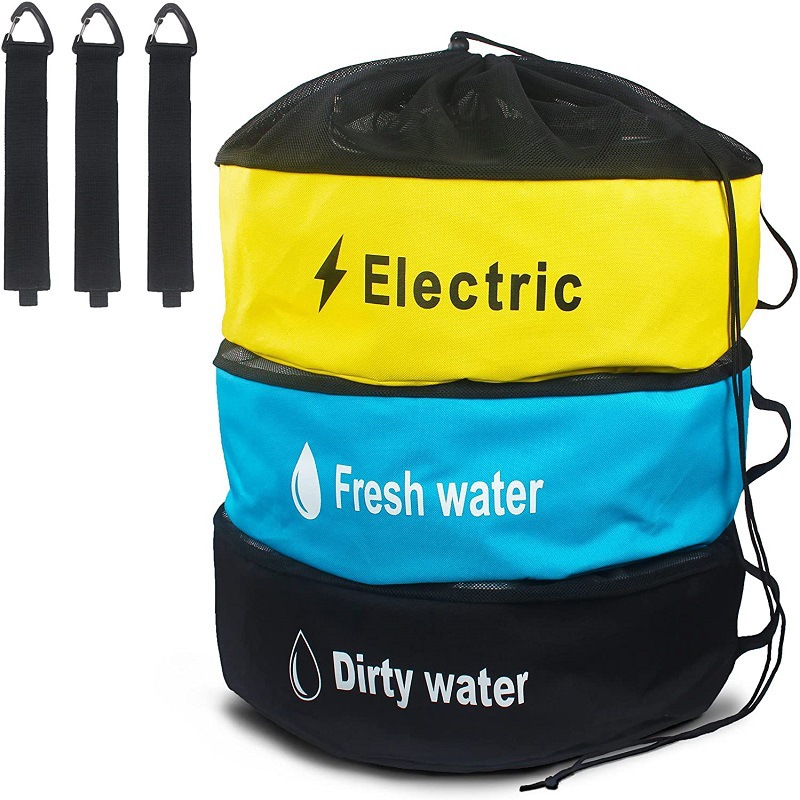 3 Pack RV Equipment Storage Organizer Bags for Sewer Hoses 4