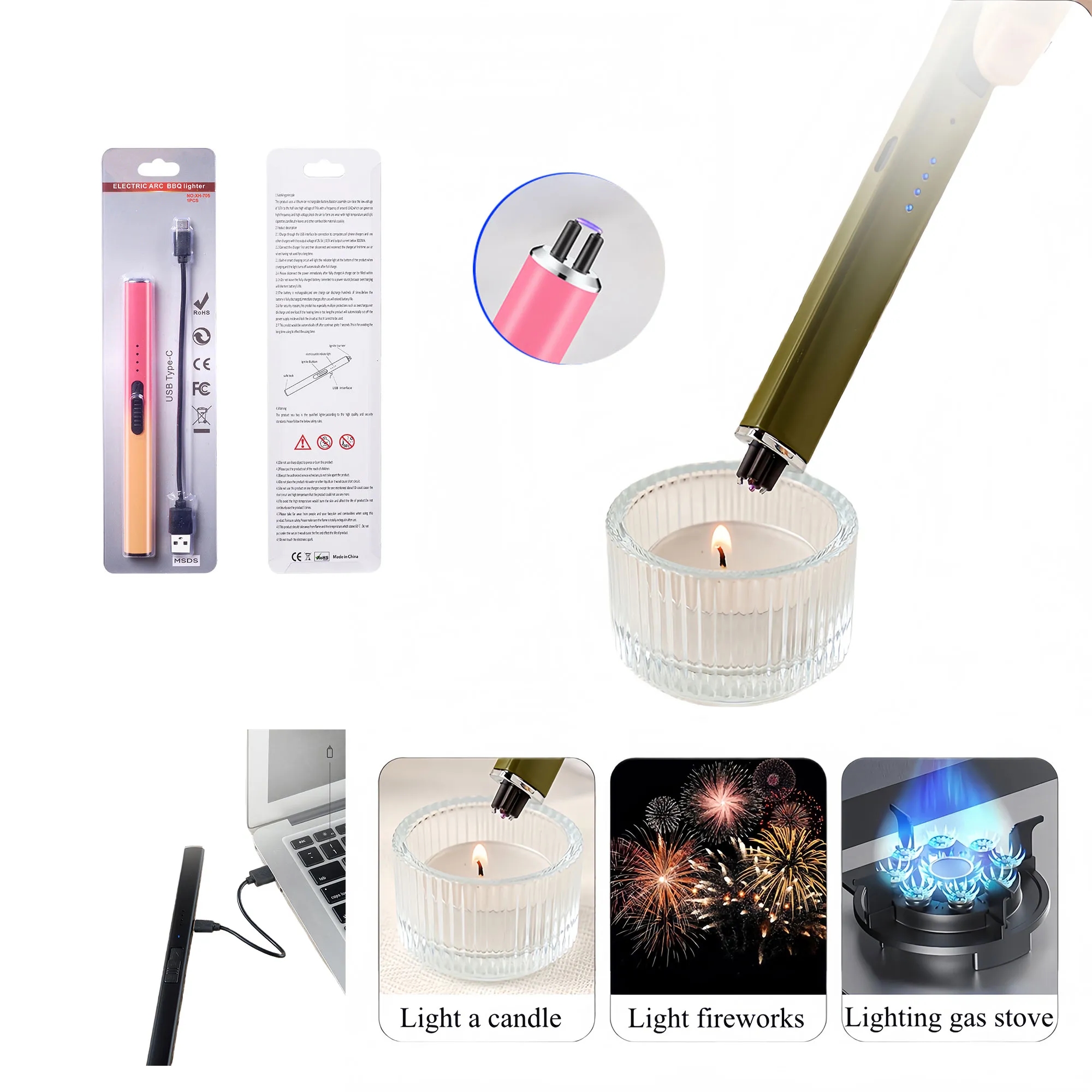 Premium Pulse Candle Lighter With Type-C Fast Charging 3