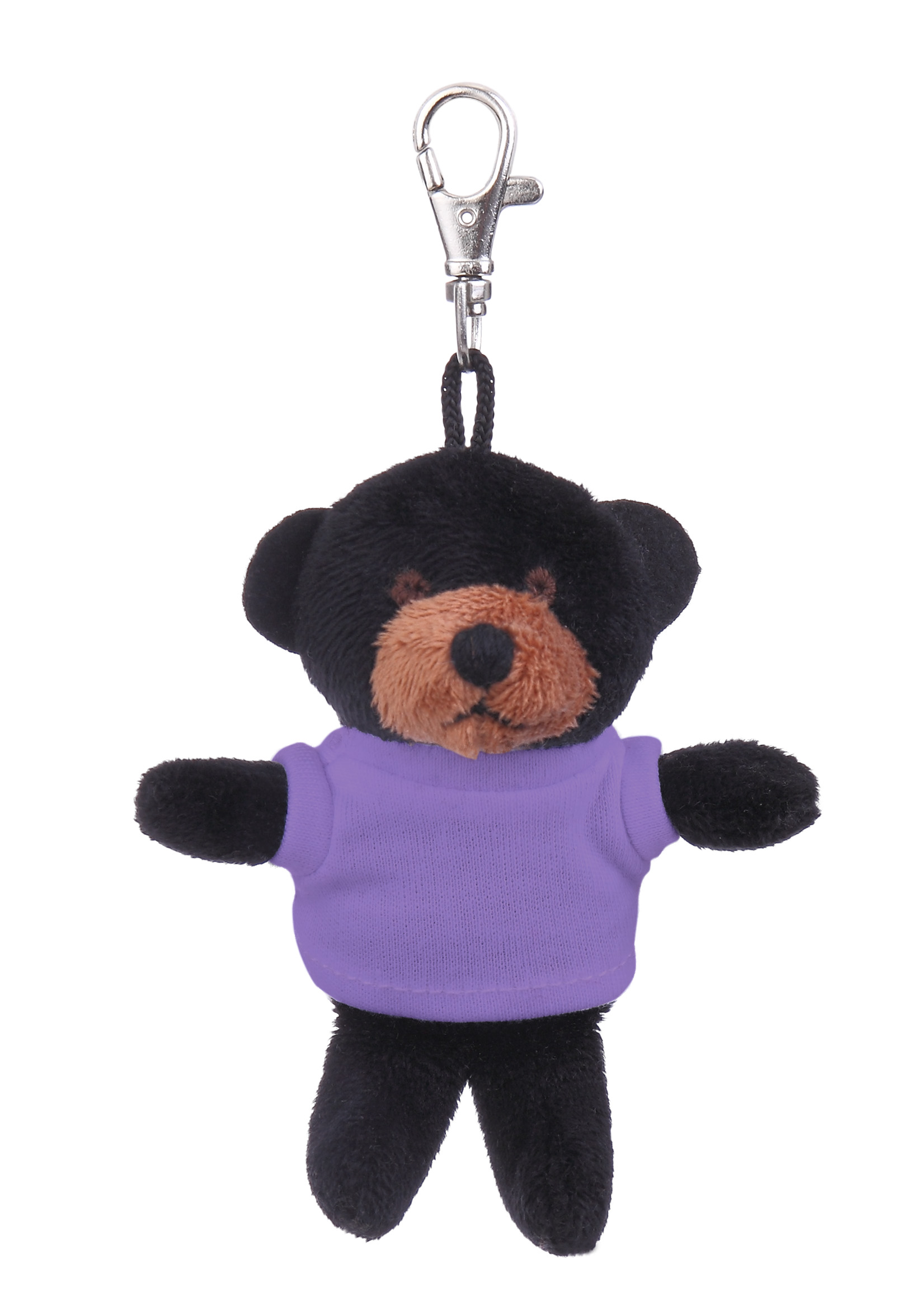 Soft Plush Black Bear Keychain with Tee 13