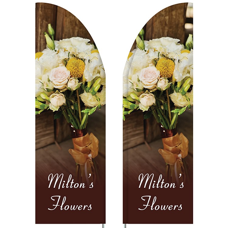 3' x 10' Custom Double Sided Half Drop Flag 5