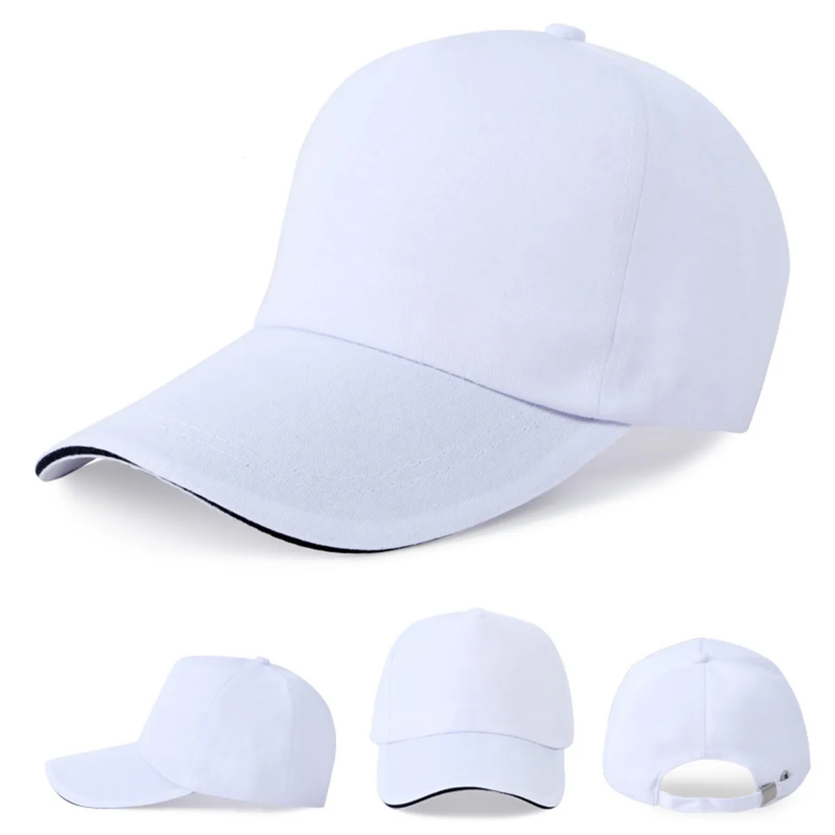 Adjustable Cotton 6 Panel Baseball Cap 4