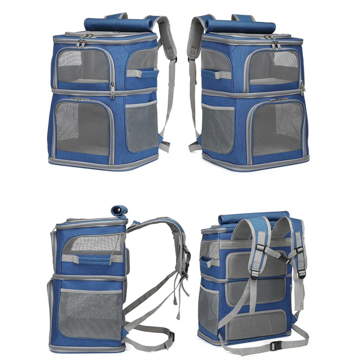 Outdoor Ventilated Double-Compartment Pet Carrier Backpack 8
