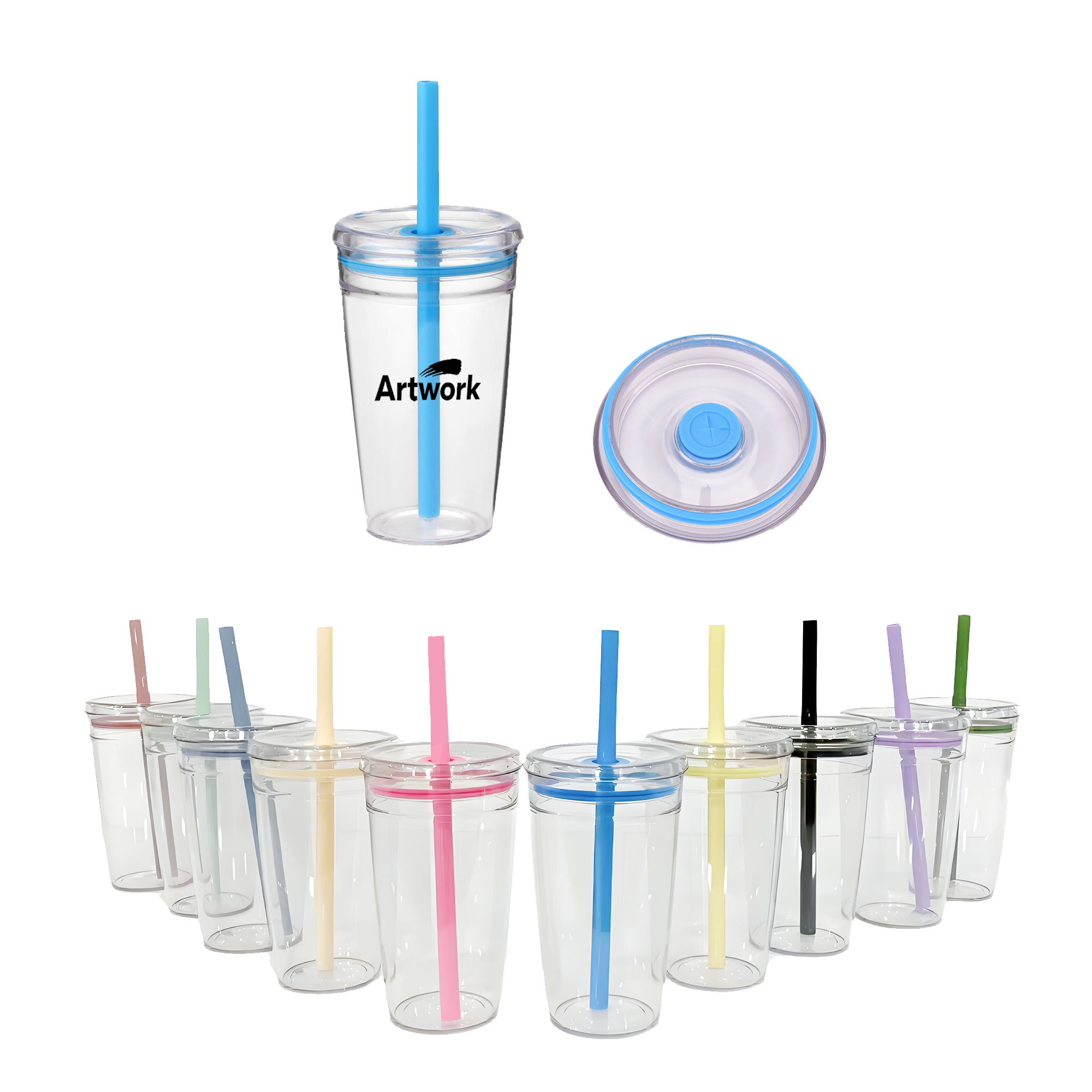 Single Layer Plastic Straw Cup 2