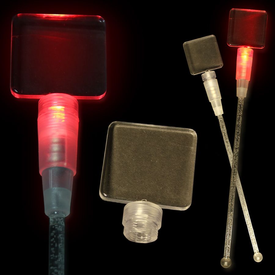 Red 9" Light Up Cocktail Stirrer 2