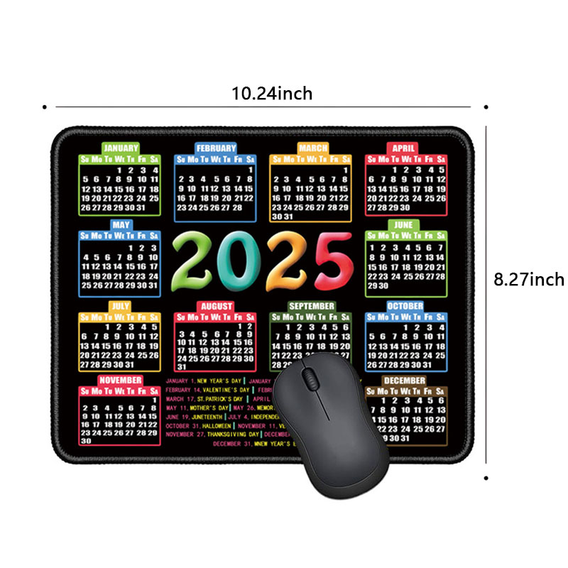Custom Calendar Mouse Pad With Stitched Edge 3