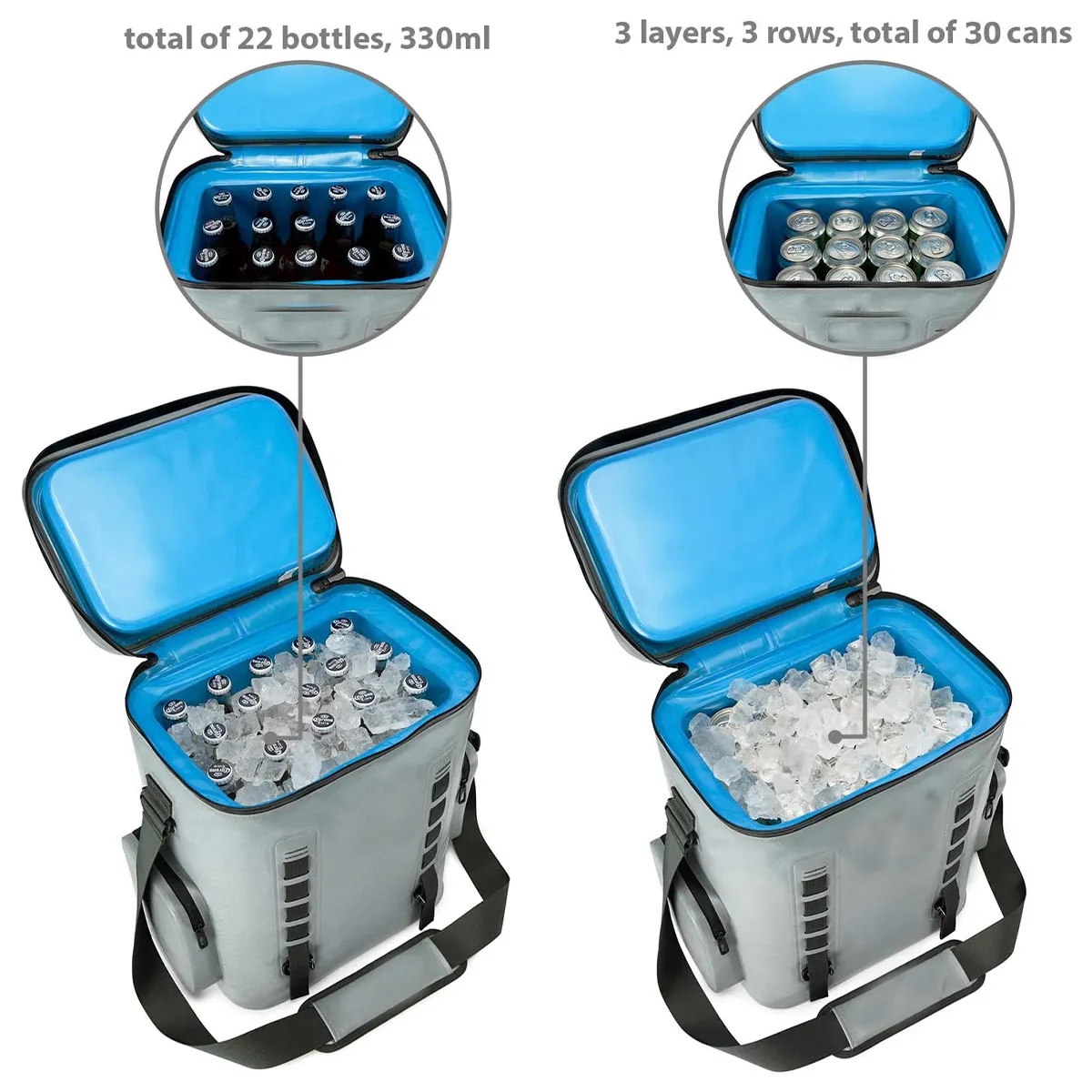 21L Luxury Large Capacity Insulated Soft Cooler Backpack 8