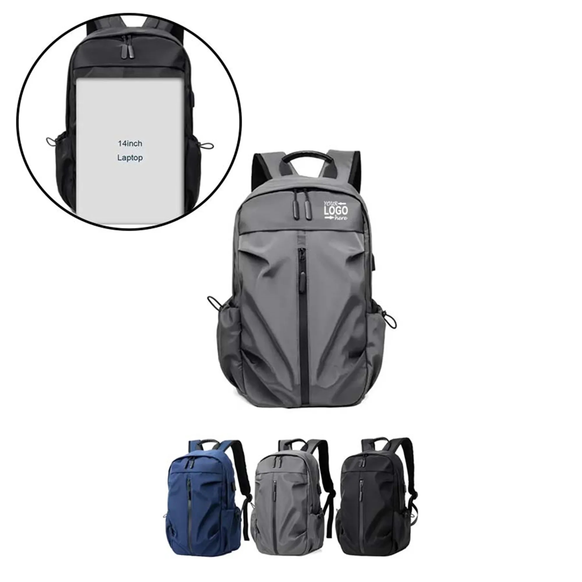 Waterproof USB Charging Laptop Backpack 1