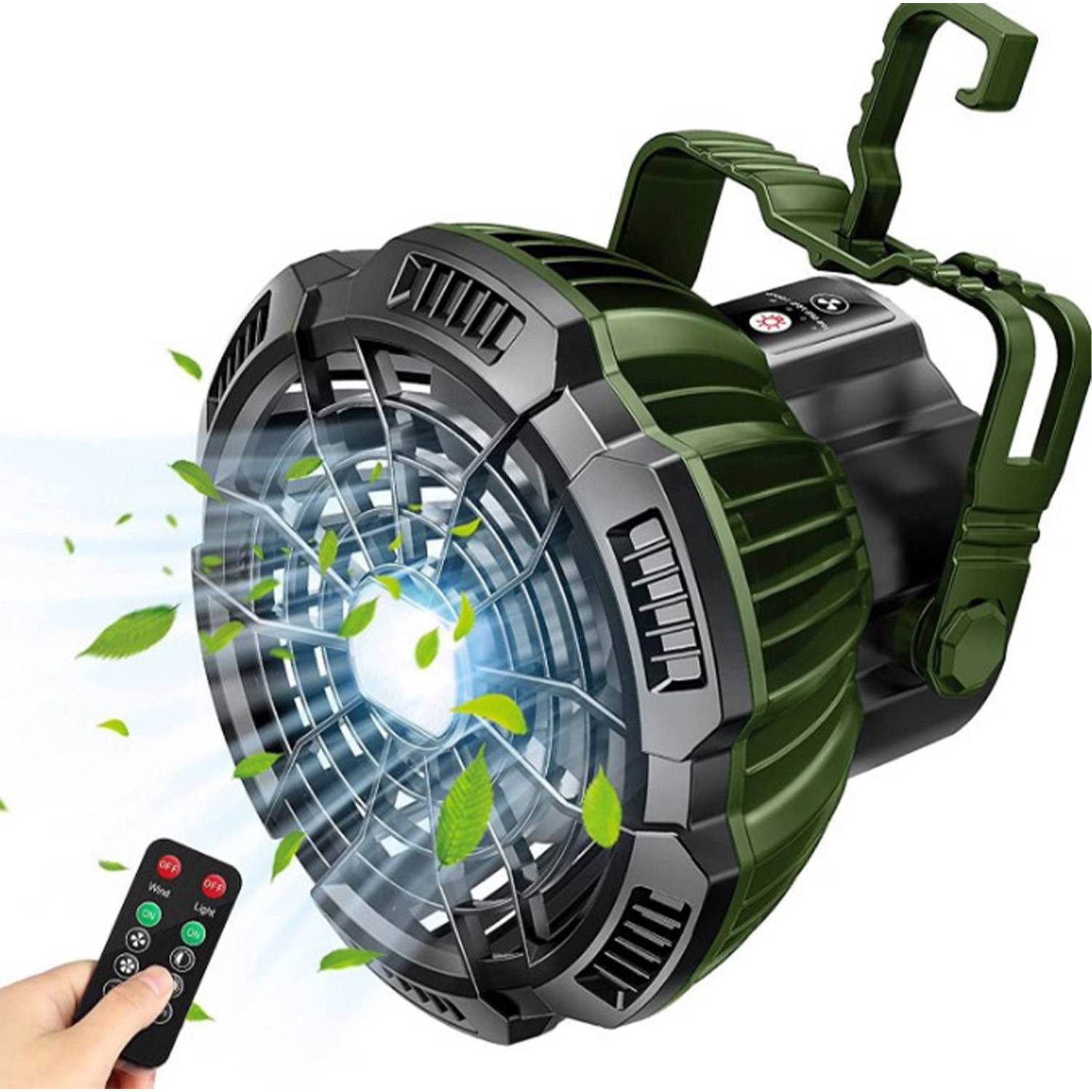USB Charging Remote Control Fan With Light 5
