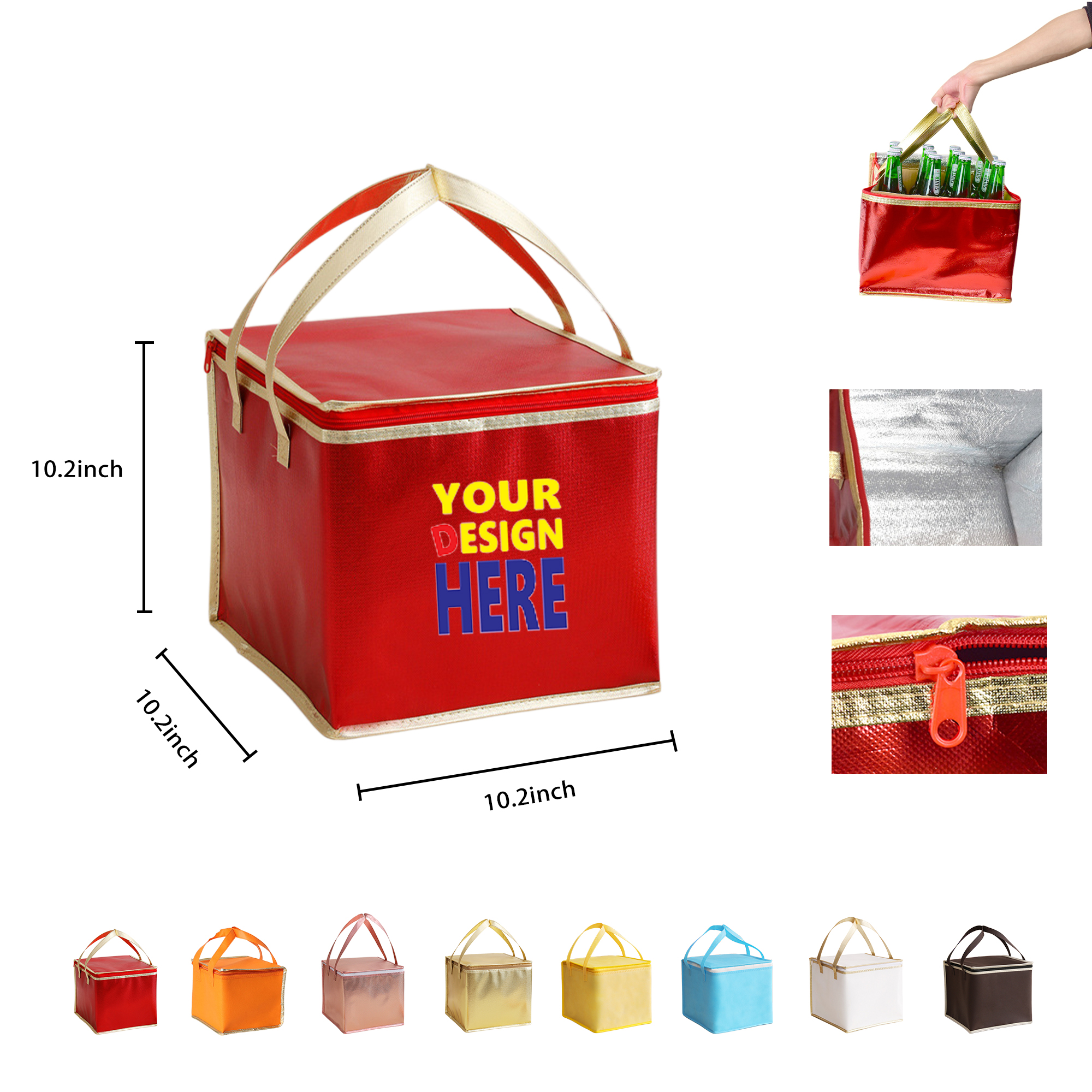 Insulated Zip Cake Cooler Tote Bag Box 2