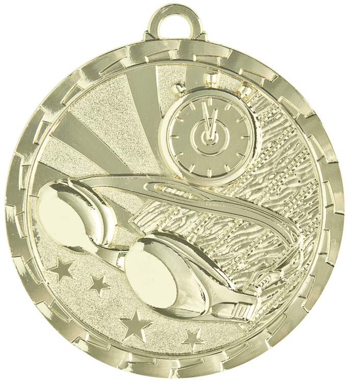 Swimming Bright Medal, 2" 2