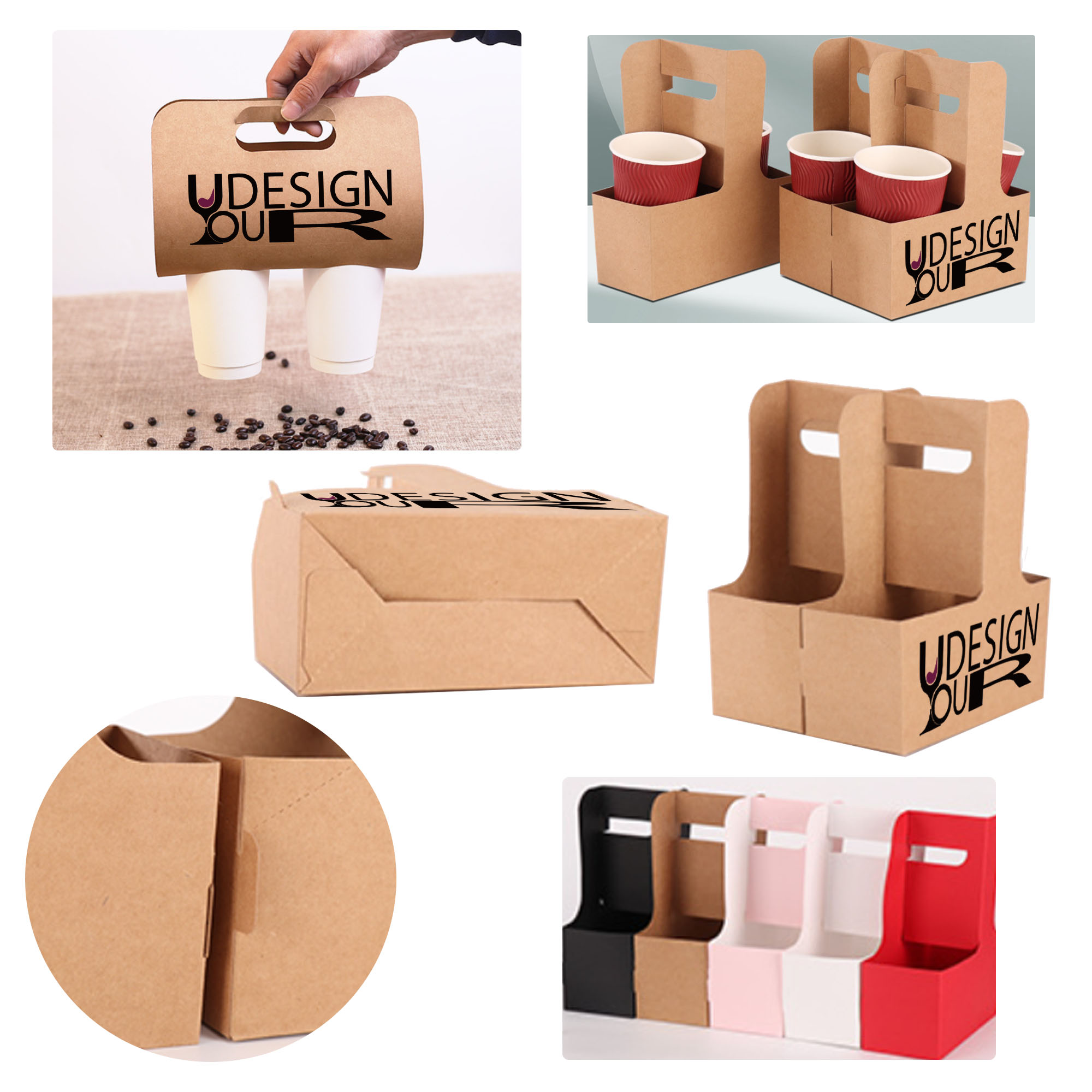MOQ3000 Disposable Paper Cup Holder 1