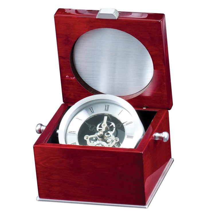 Elegant Rosewood Desk Clock