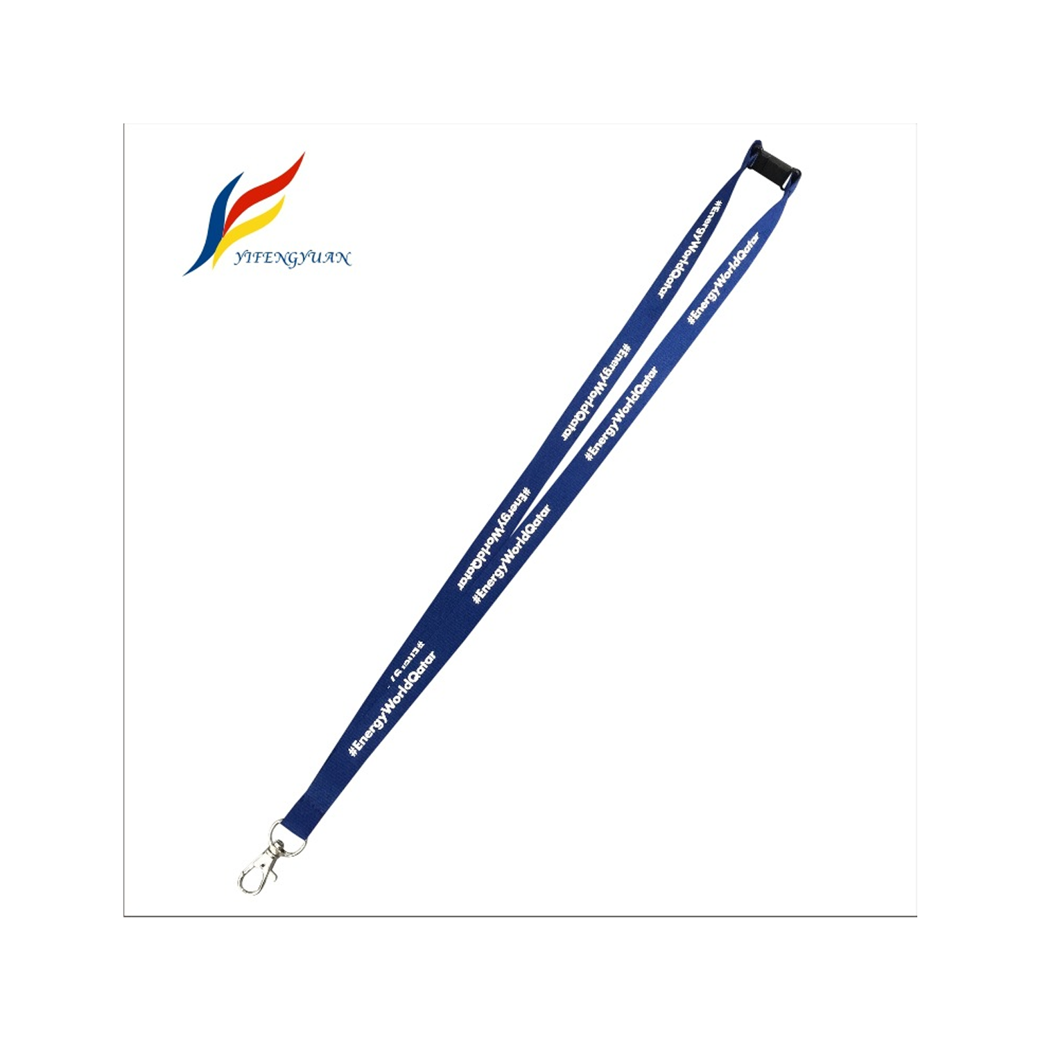 Custom Logo Double-Ended Woven Lanyard 5