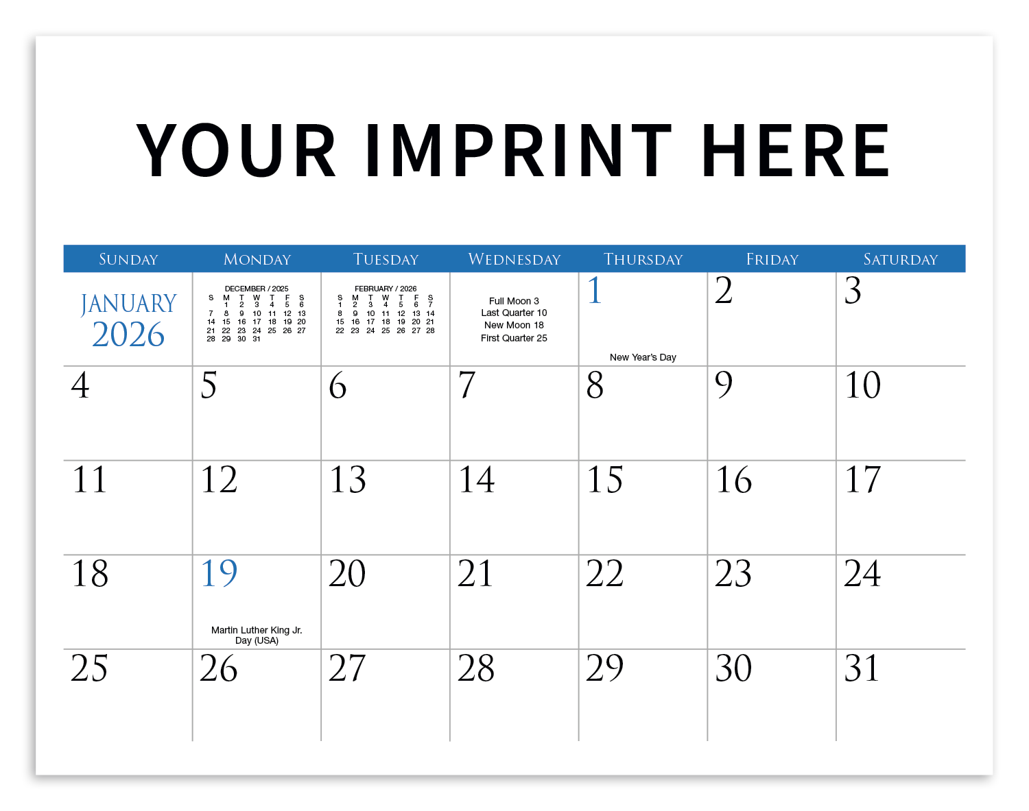 Triumph® Calendars Small Quantity Custom - Stapled Calendar 32