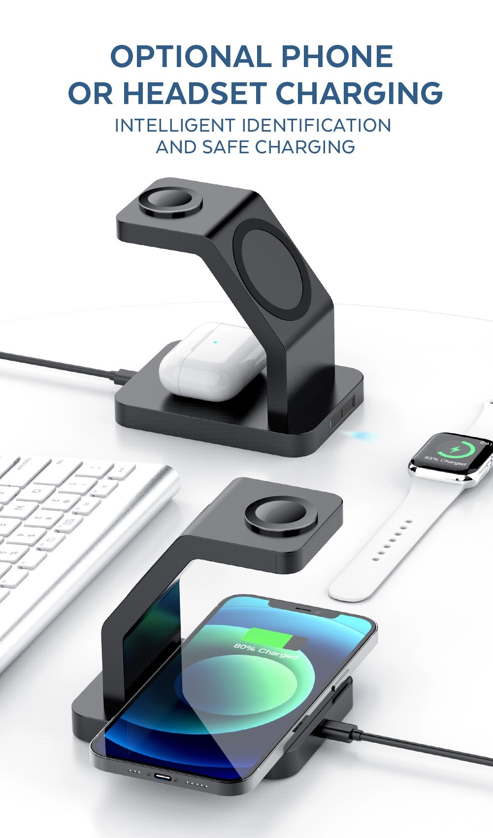 3 in 1 Wireless Charging Station for Multiple Devices 6