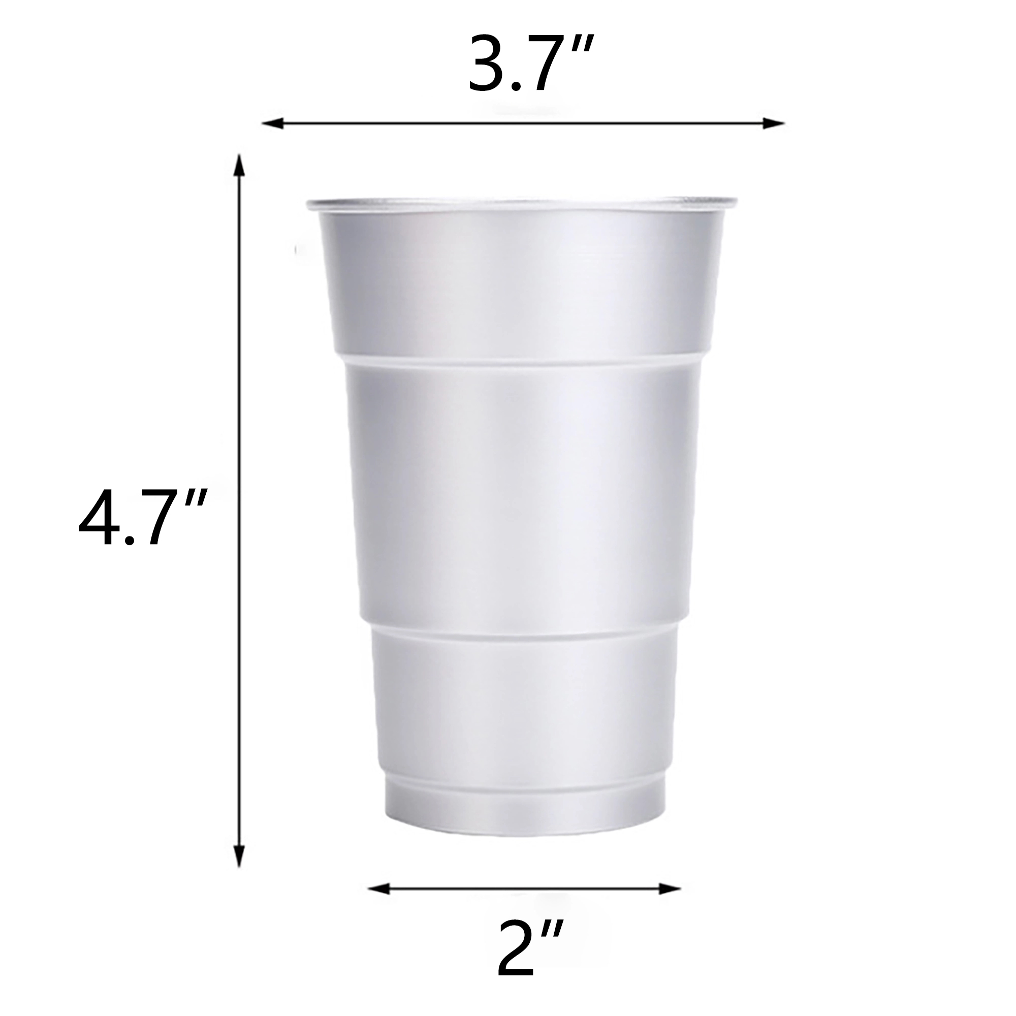 MOQ 100pcs 16oz Outdoor Camping Aluminum Cup 3
