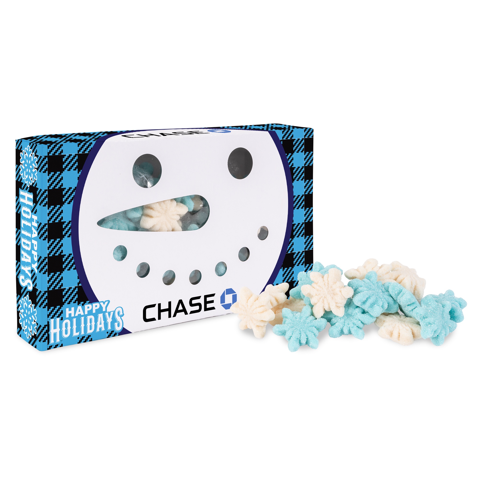 Snowman Die Cut Box with Gummy Glitter Snowflakes 3