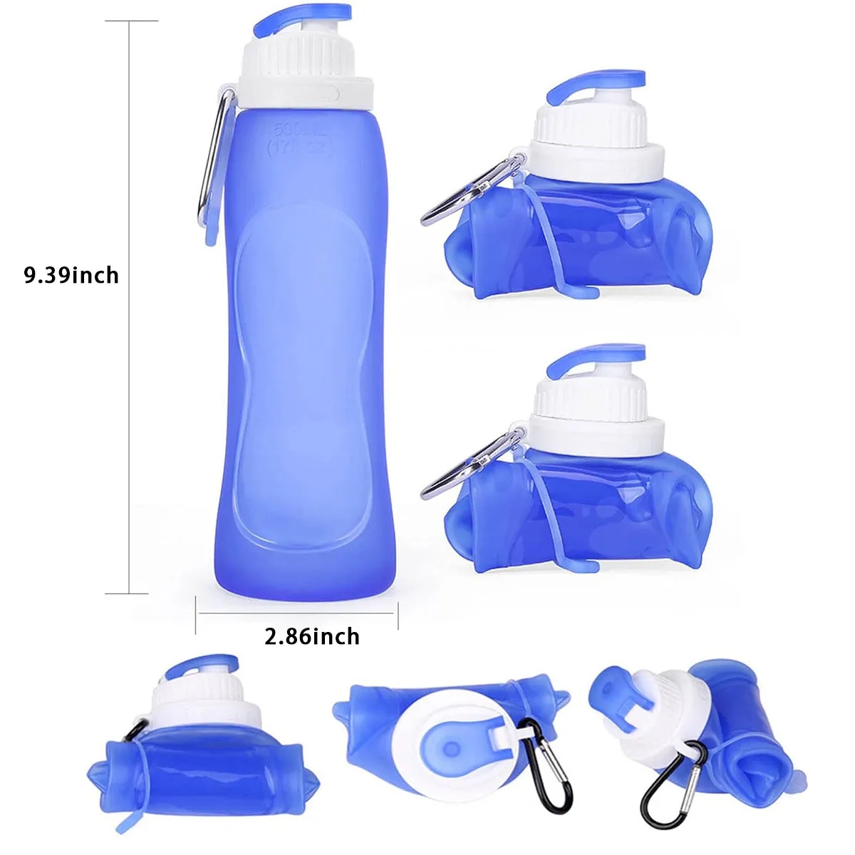 Collapsible Silica Gel Outdoor Sports Travel Water Bottle 3