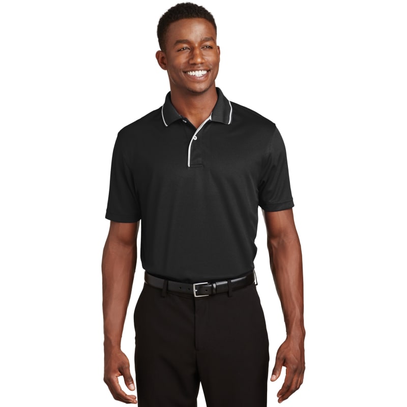 Sport-Tek Dri-Mesh Polo With Tipped Collar And Piping. 12