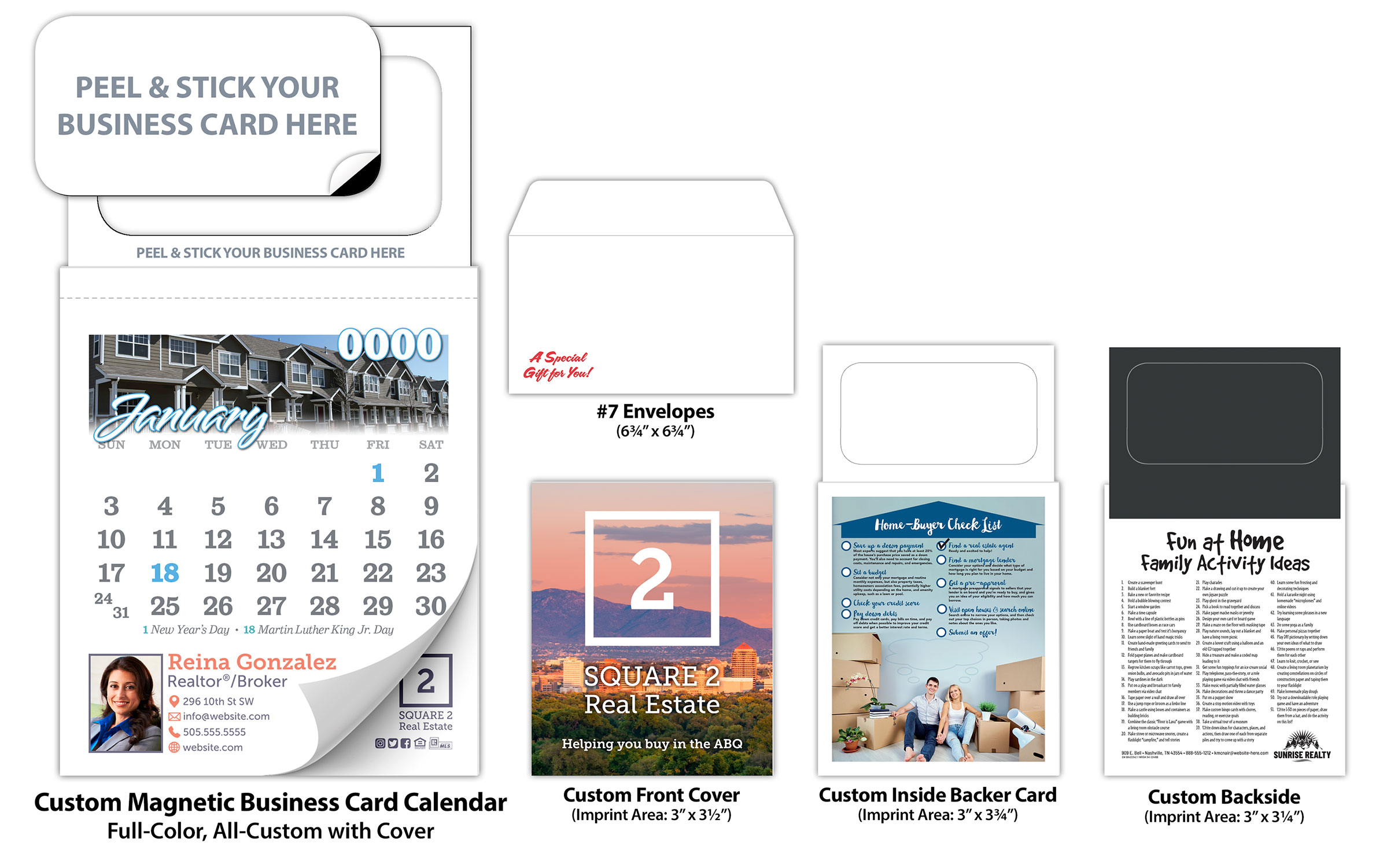 Magnetic Calendar (MBC) - All-Custom Design (3.5x6.25) 3
