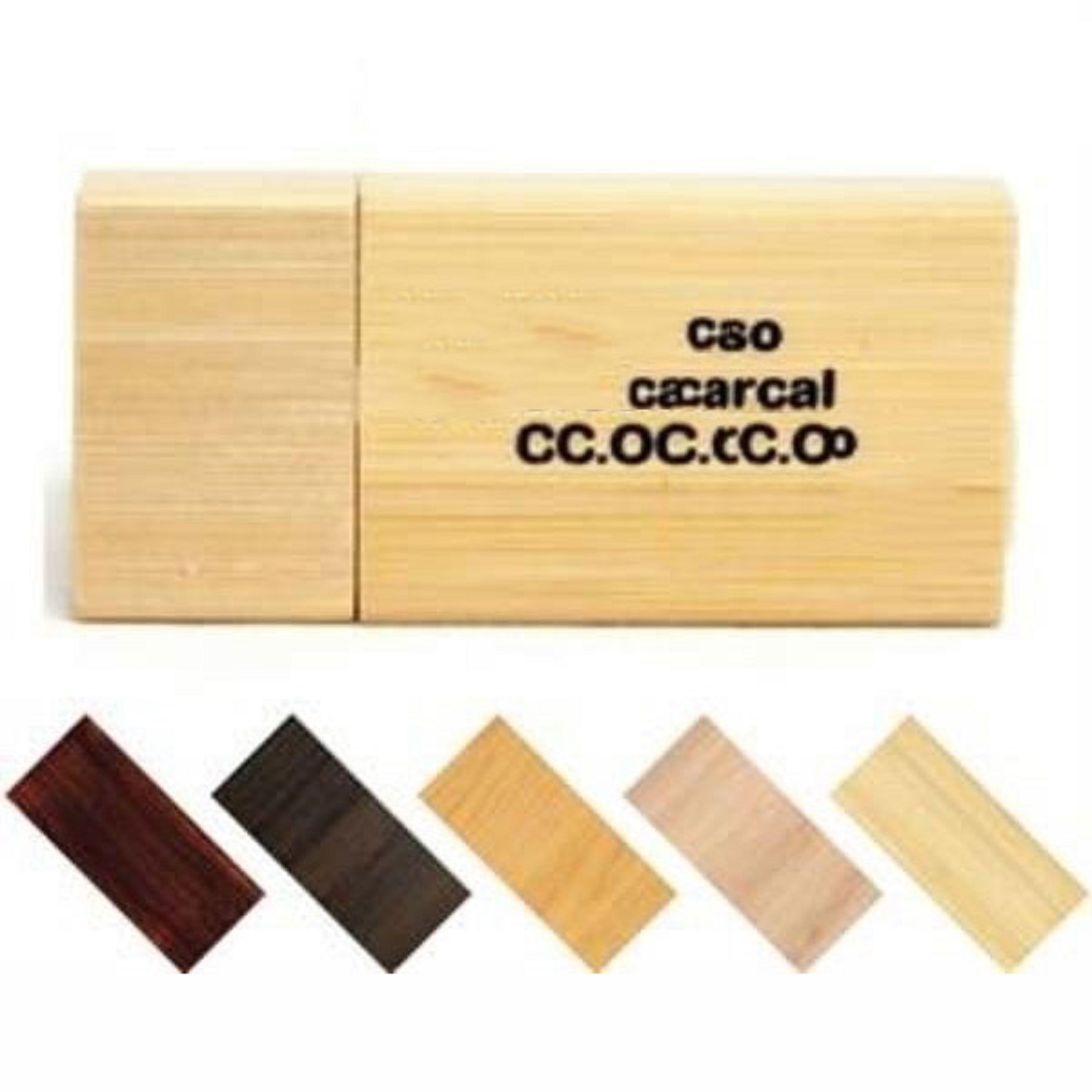 1 GB Rectangular Wooden USB Flash Drives w/ Magnetic Closure 1