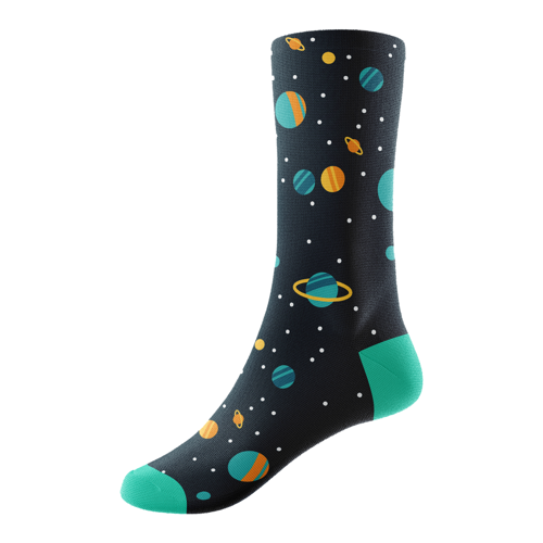 Jacquard Weave Cotton-Blend Calf Socks 4