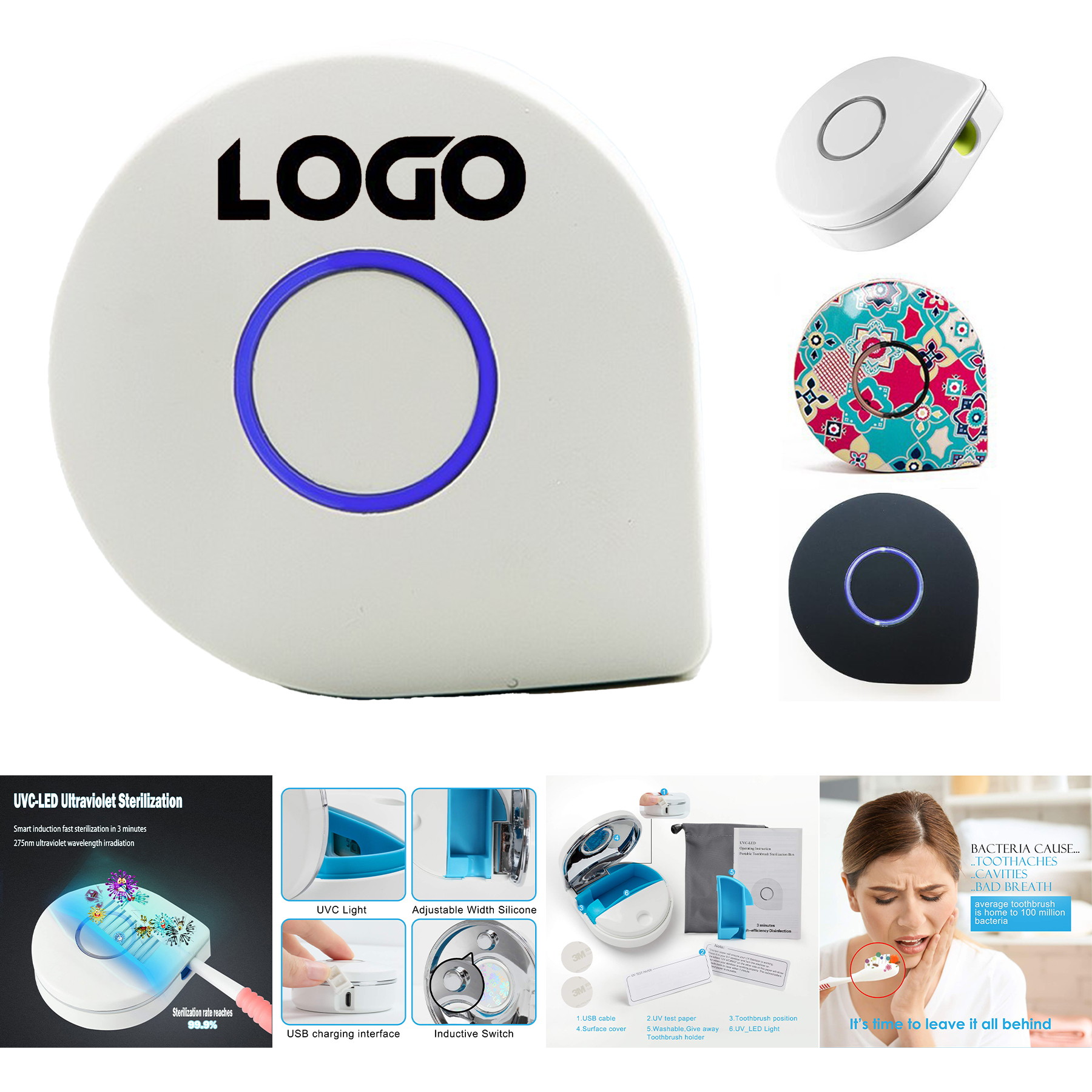 UV Sanitizer Toothbrush Case