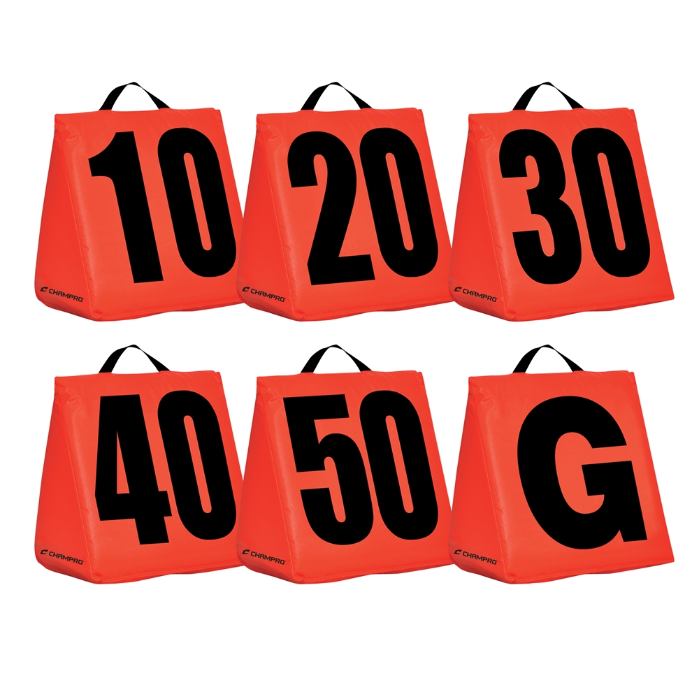 Solid Weighted Football Yard Markers 2