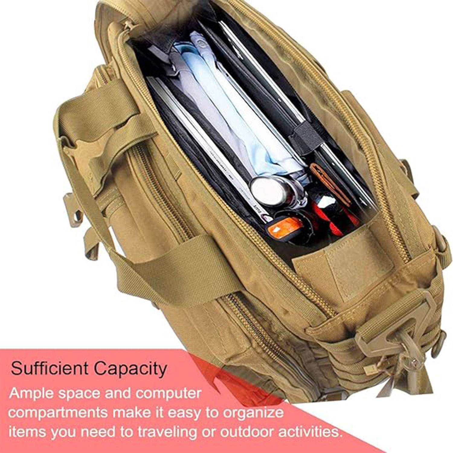 Military Laptop Messenger Multifunction Briefcase for Men 3