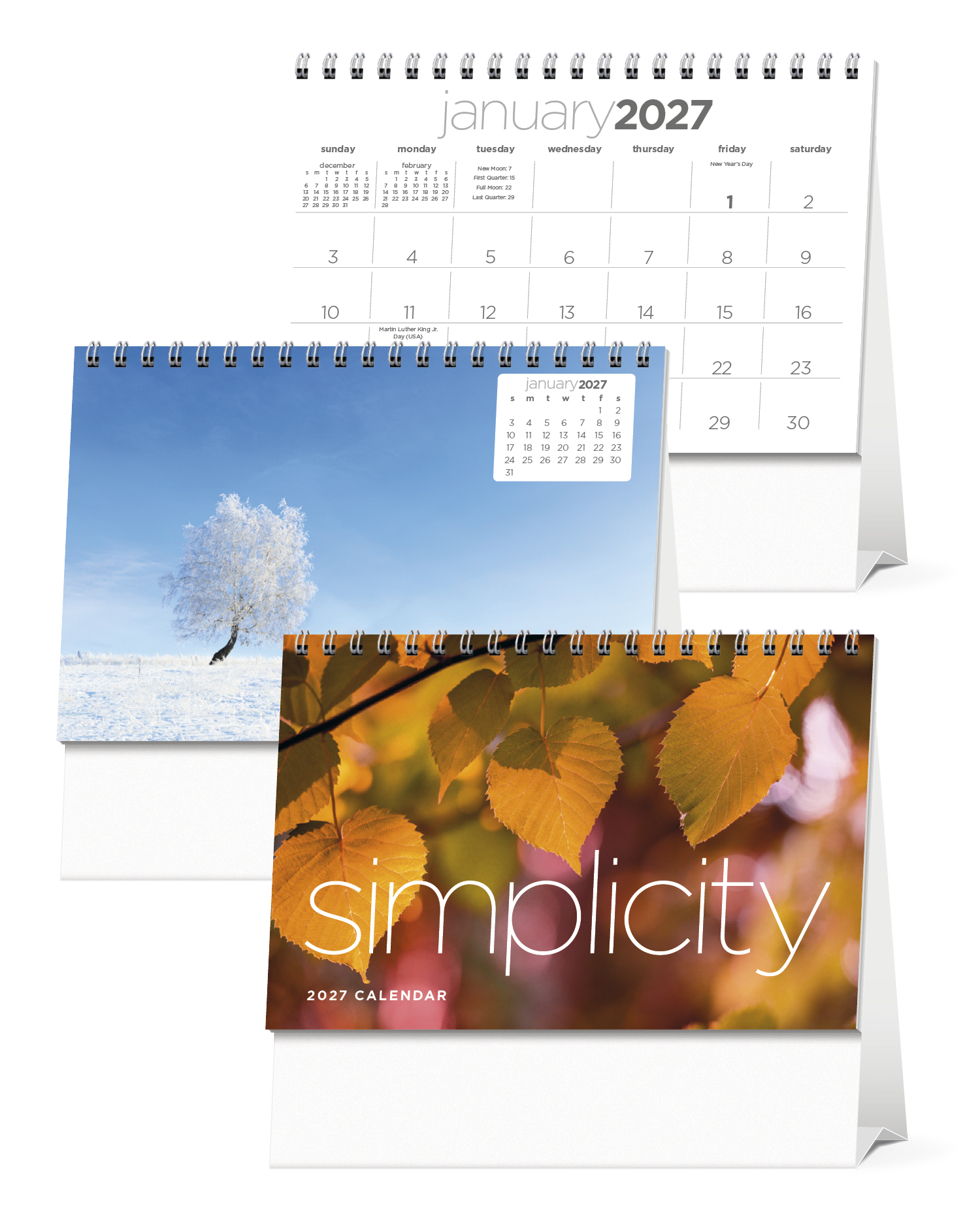 Triumph® Calendars Simplicity Large Desk Calendar 27