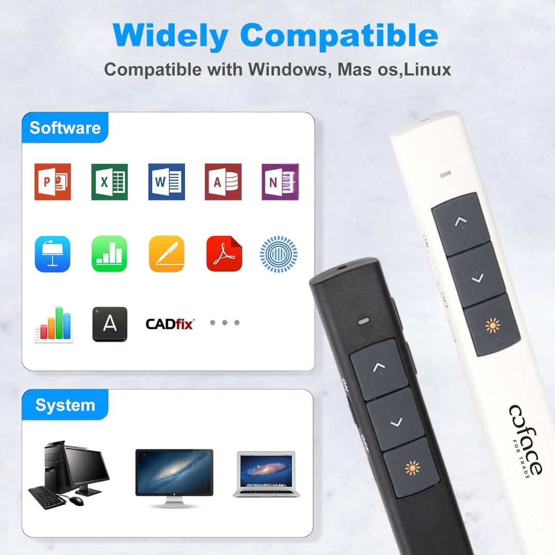 Presentation Clicker with 100m Range and Laser Pointer 23