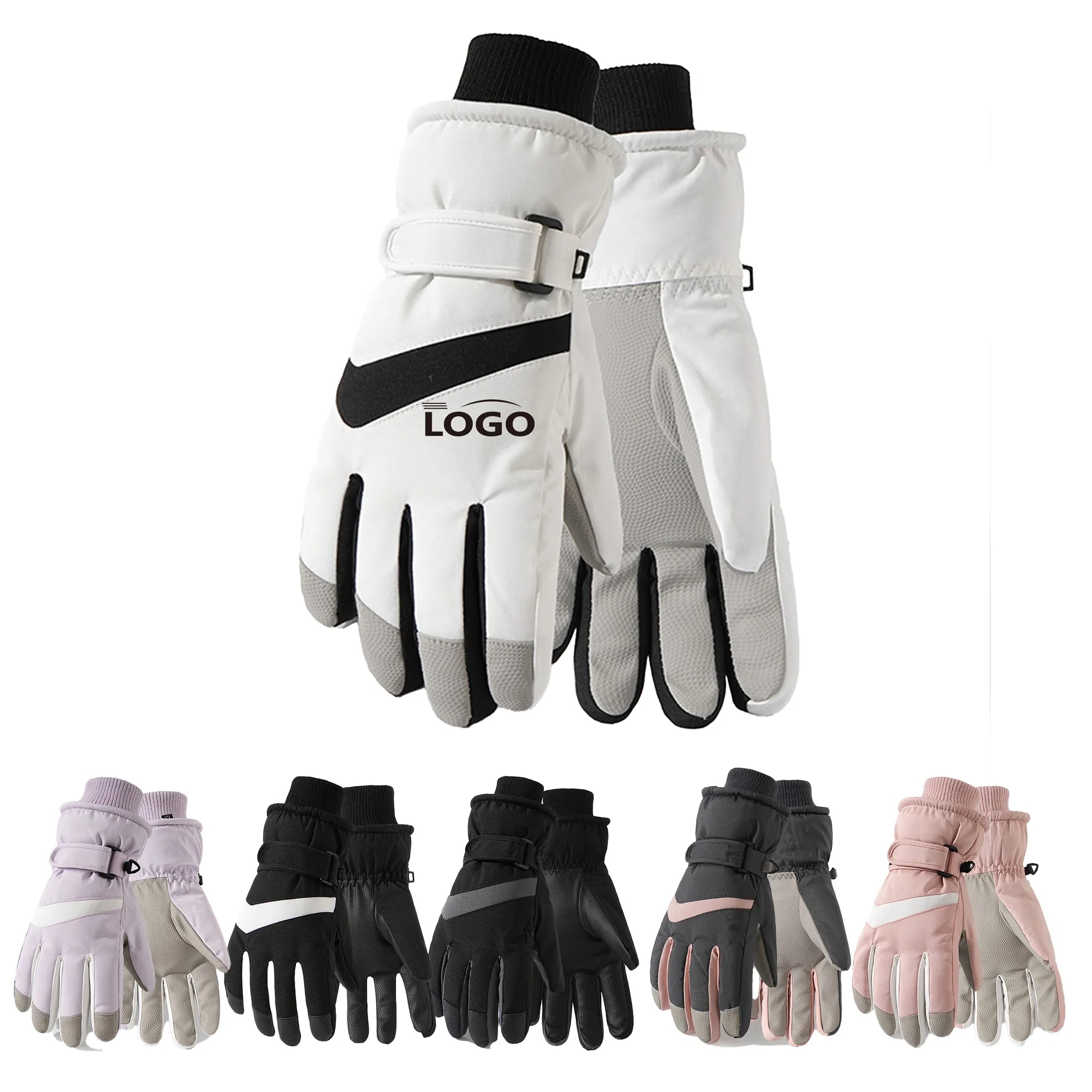 Waterproof Ski Gloves Durable Skate Touchscreen Customizable 1