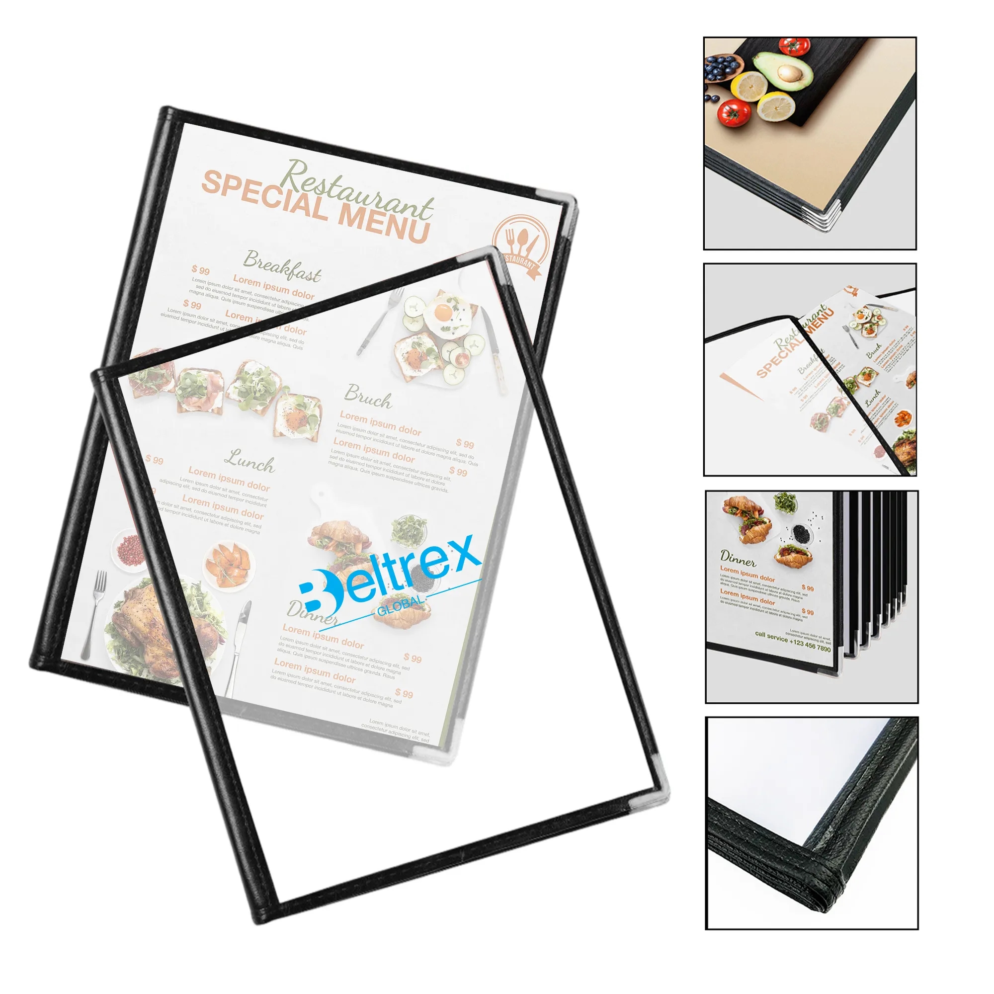 Professional PVC Menu Folder for Cafes and Hotels 2