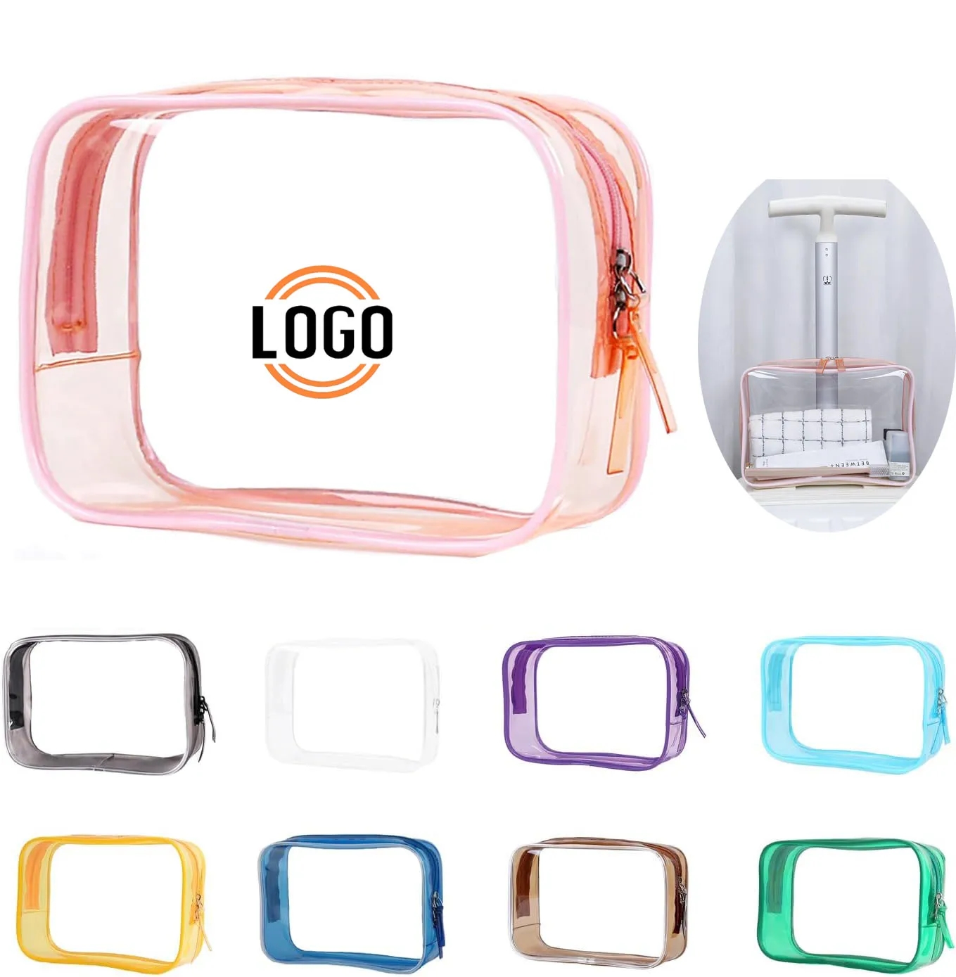 Pouch Small, Clear Makeup Bag 8