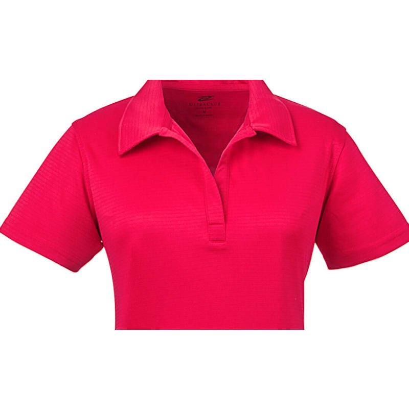 UltraClub Ladies' Cool & Dry Jacquard Stripe Polo 8
