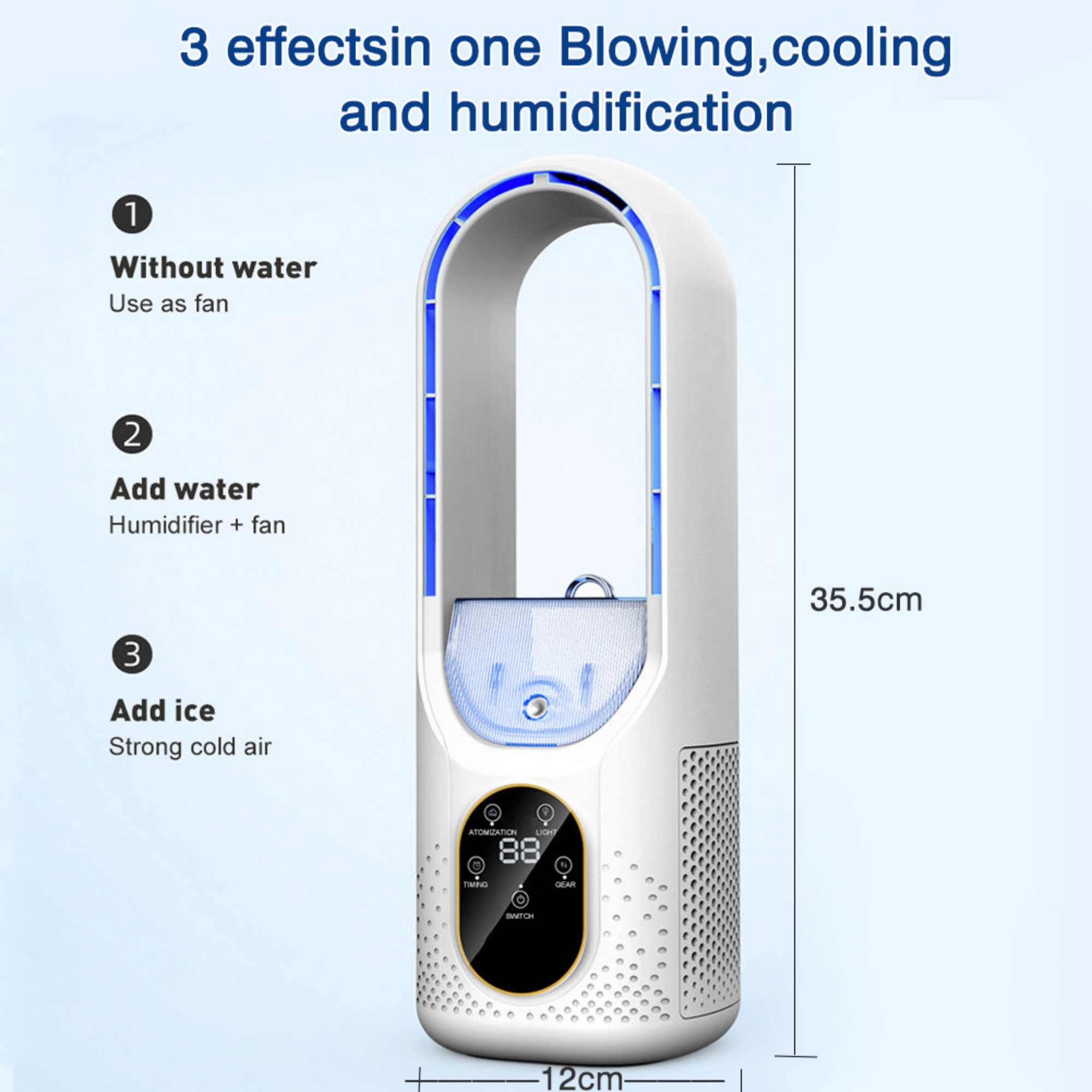 Bladeless Cooling Fan With 6 Speeds 9