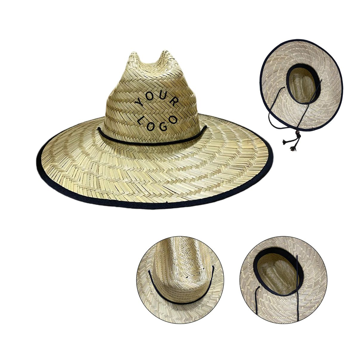 Natural Straw Sun Hat with Wide Brim and Lightweight 1