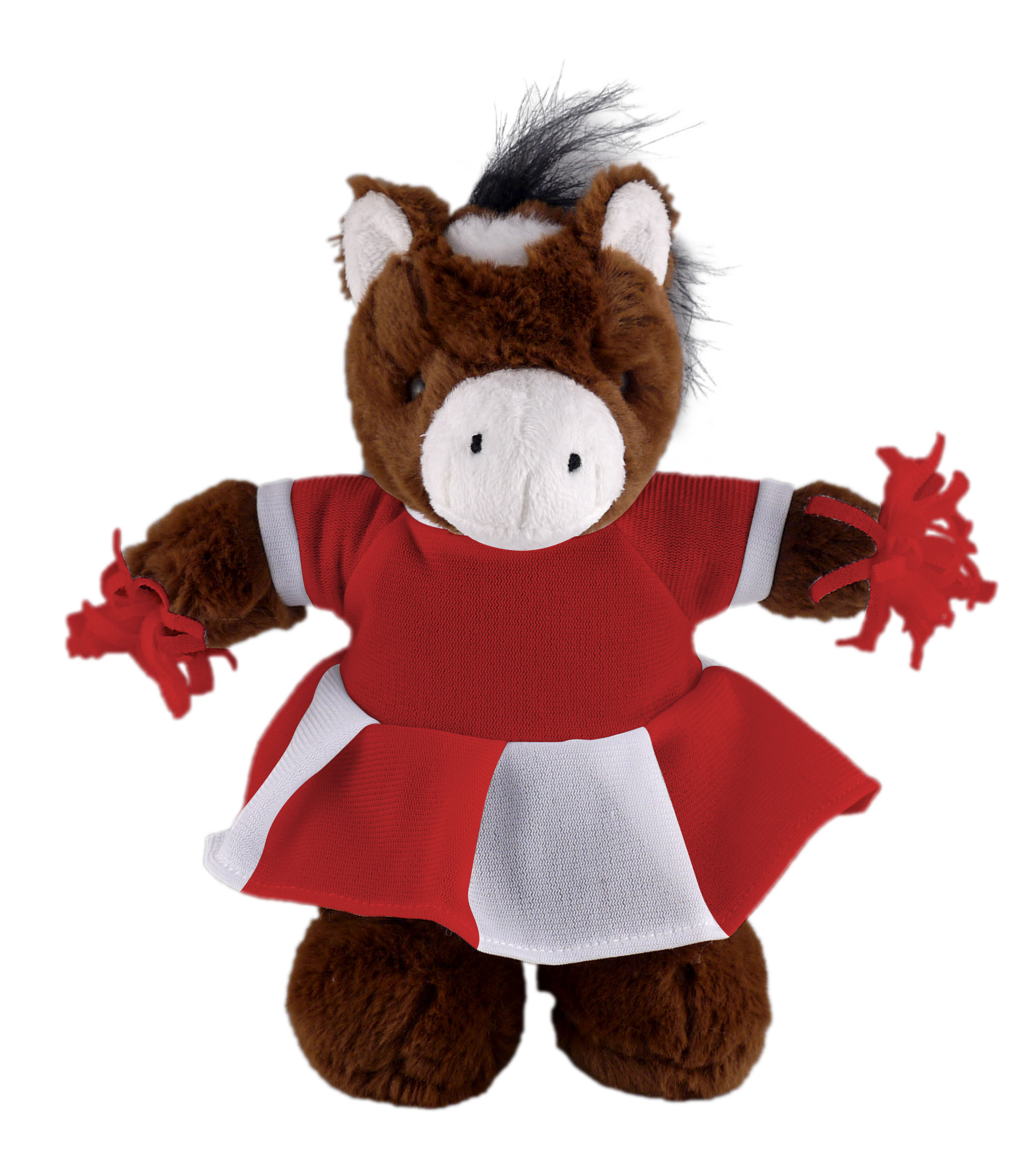 Soft Plush Stuffed Horse with Cheerleader Outfit 2