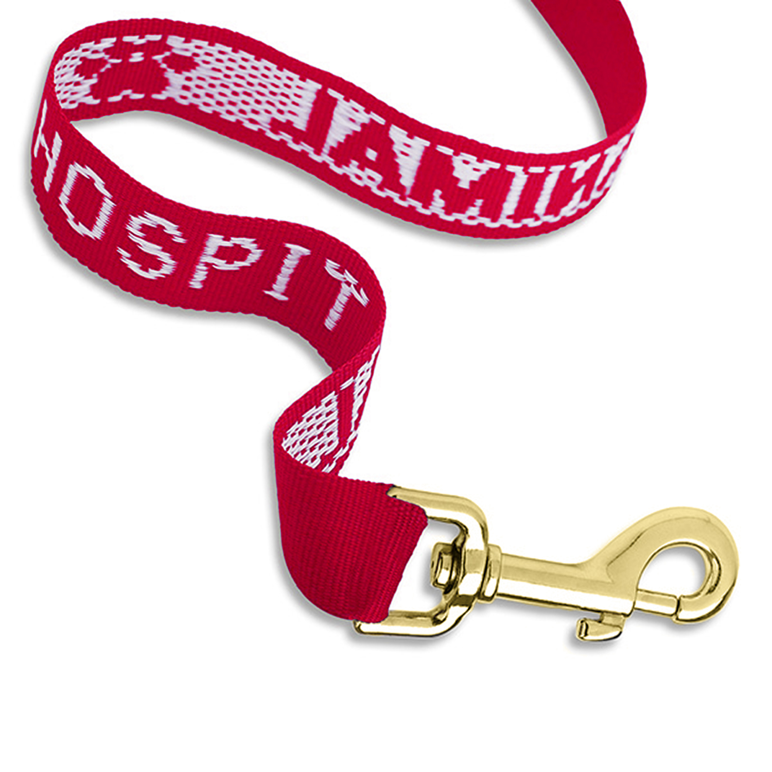 1" X 72" Woven Pet Leash w/ Gold Colored Hardware - "Classic" Weave 3