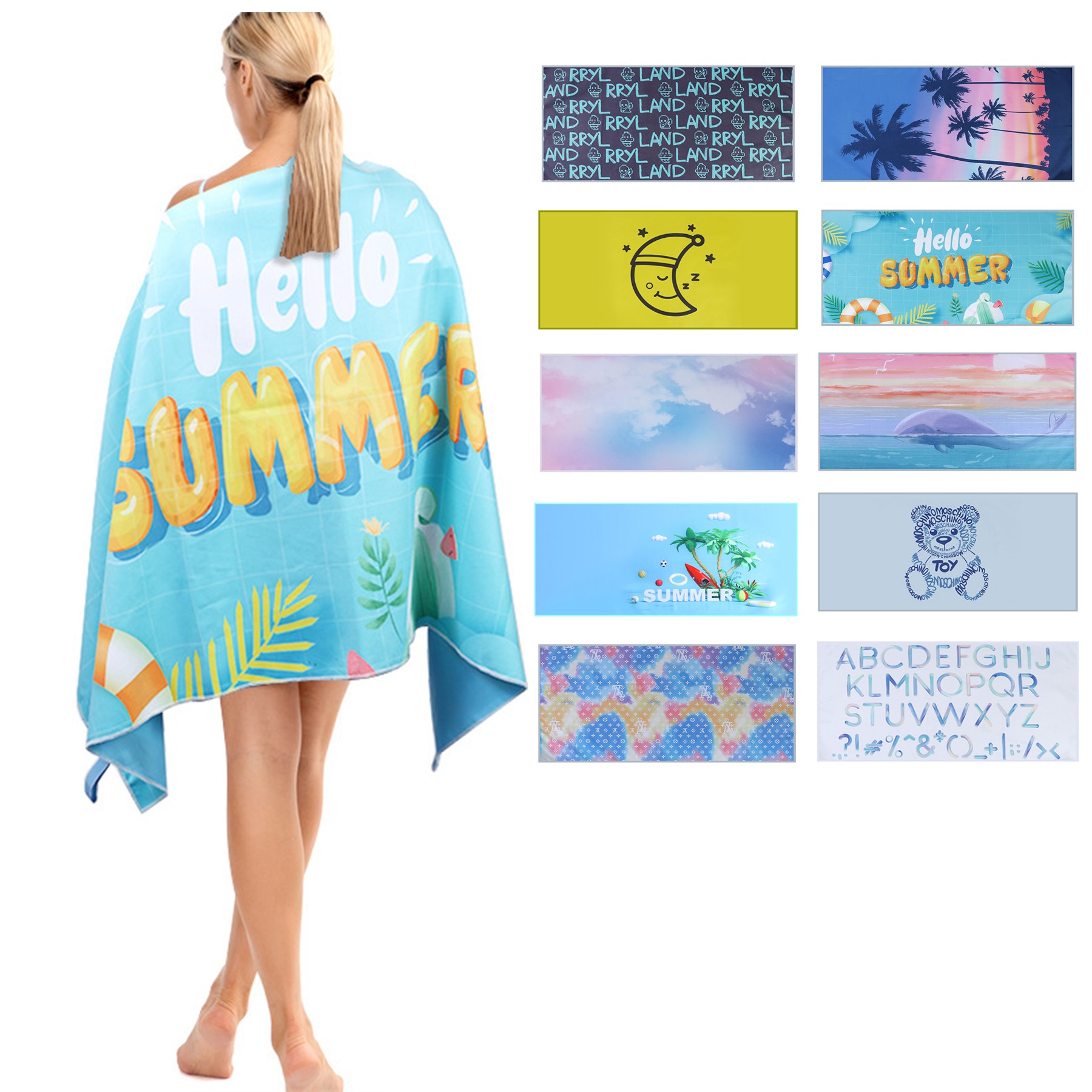 Sublimation Microfiber Velour Beach Towel