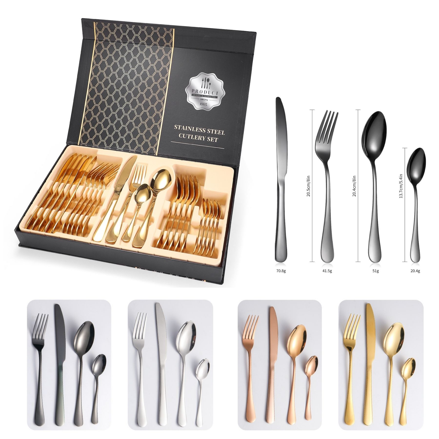 Stainless Steel Tableware Set 2